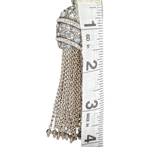 Retired Brighton TRUST YOUR JOURNEY Sky Blue Crystal Tassel Pendant - Picture 4 of 4